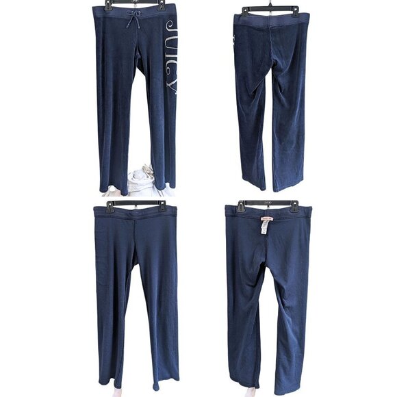 Vtg Y2K JUICY COUTURE Velour Winter Snowflake 2pc Tracksuit Set Size L/XL - Picture 6 of 9